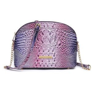 4835 Trendy Satchel Purse Crocodile Embossed Pattern Crossbody Shoulder